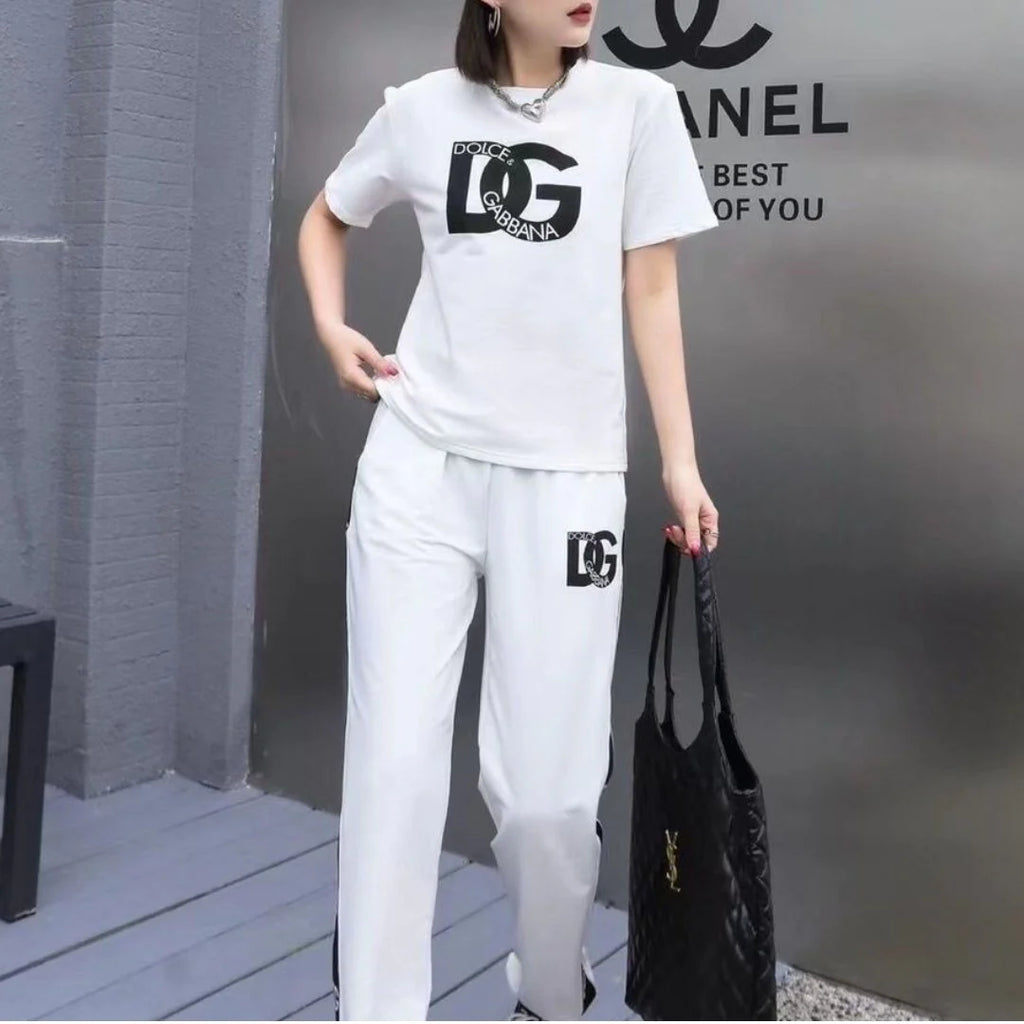 New Fashion Cotton Printed Short-sleeved Casual All-match Couple Top 1024031109