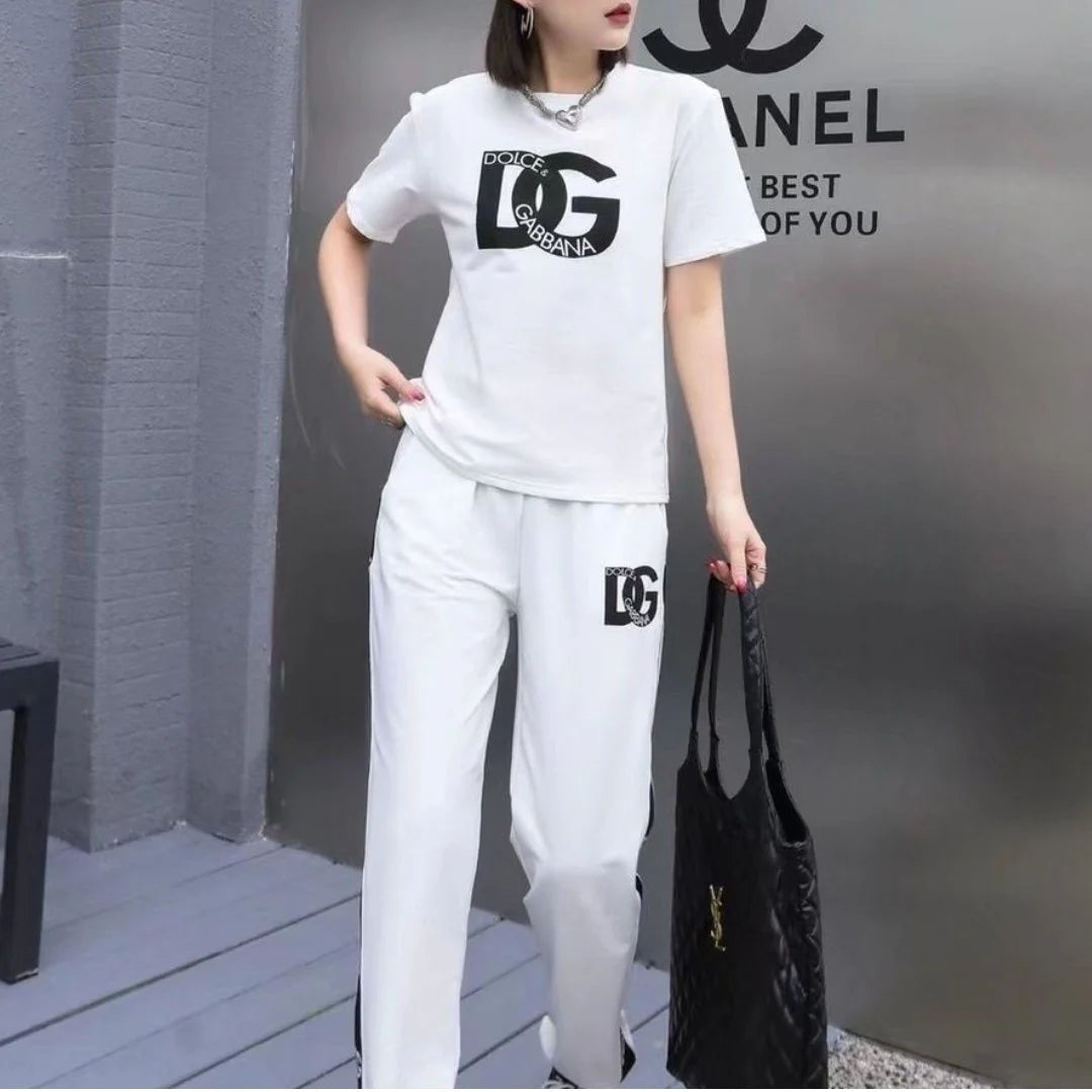 New Fashion Cotton Printed Short-sleeved Casual All-match Couple Top 1024031109