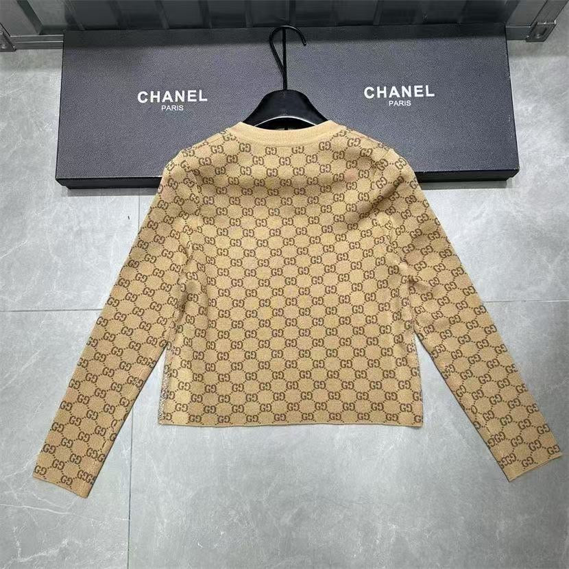 25 Ladies New Fashion Star Diamond Knitted Long Sleeve Cardigan PD0425031407