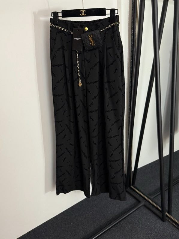 YSL Women's Elastic Waist Casual Pants 0425072508