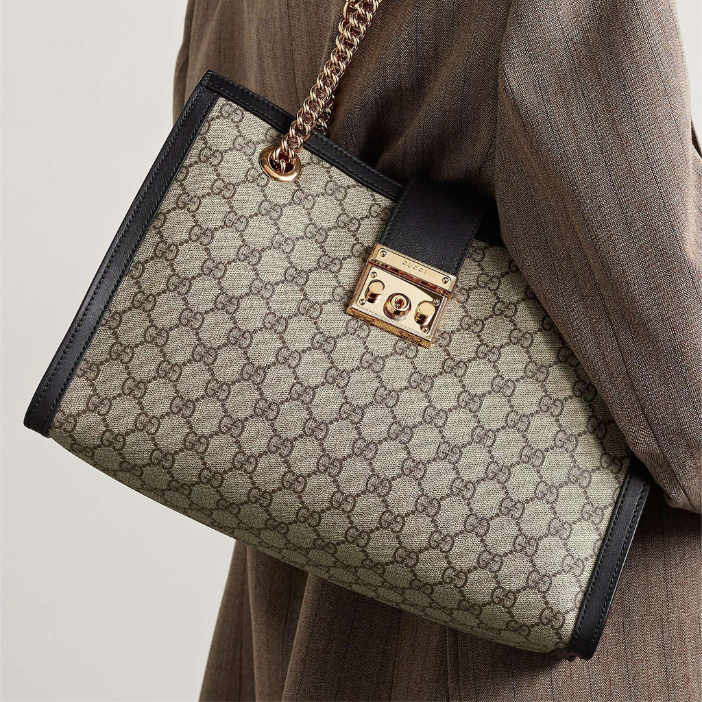 G Padlock leather-trimmed printed coated-canvas tote bags PD0423112119