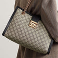 G Padlock leather-trimmed printed coated-canvas tote bags PD0423112119