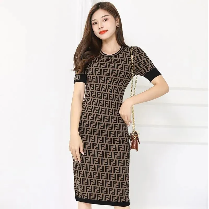knitted pullover slimming dress XC0823091401