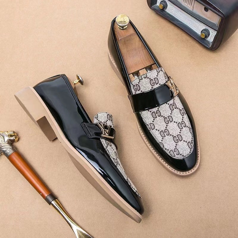 Patchwork men's high quality loafers
