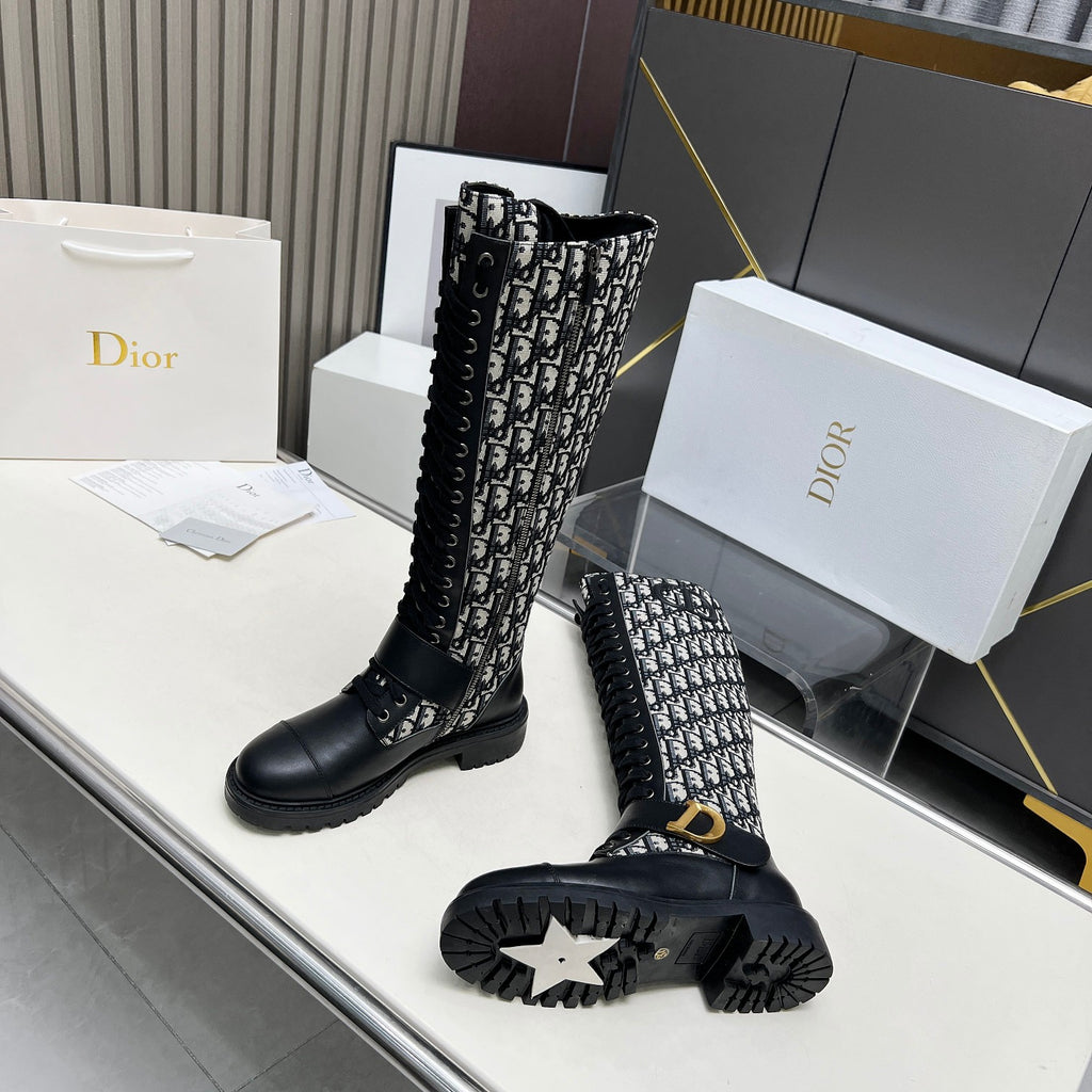 2024 D brand luxury embroidery patchwork leather casual boots 04240081608