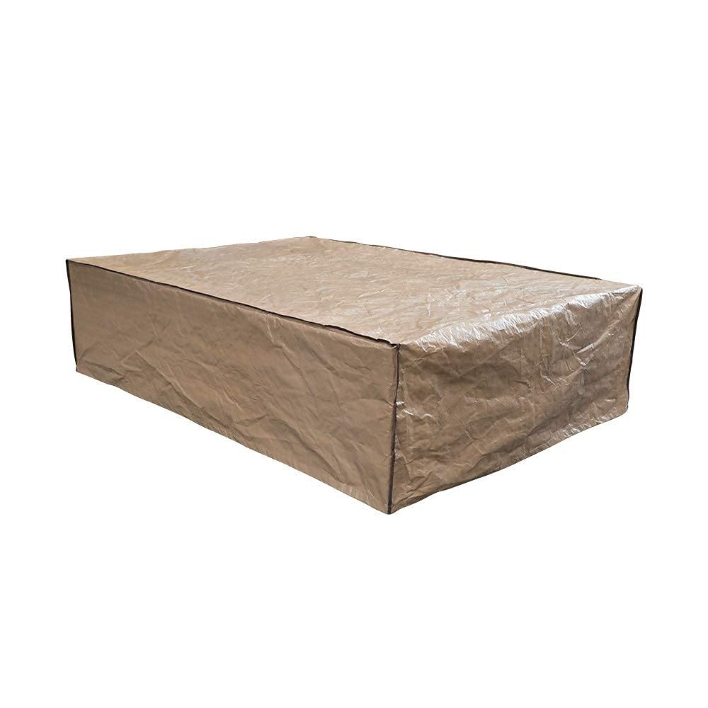 Outdoor Patio Polyester Sofa Cover, 89" L x 65" W x 24" H, Neutral Beige