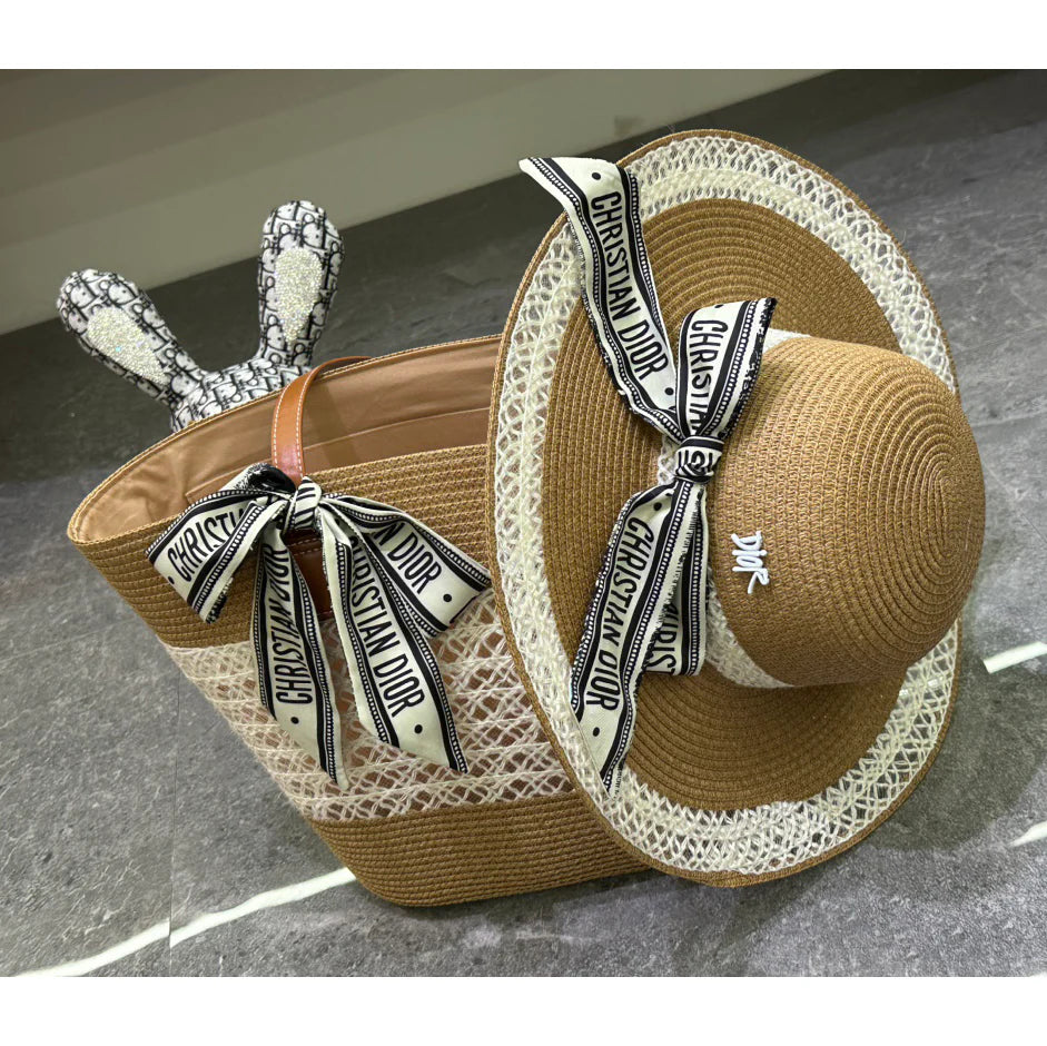 New Fashionable Hundred Beach Hat and Bag Set 1025040112