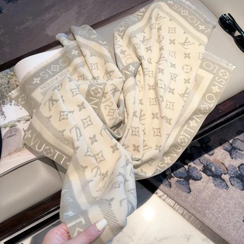 New Fashion Women Classic Monogram Jacquard Scarf ZJN1326091406