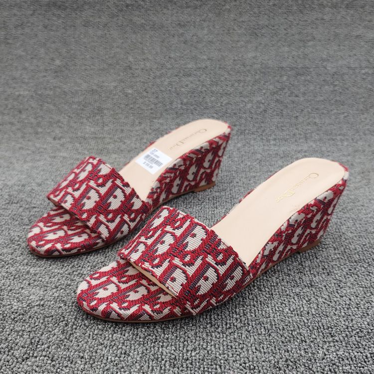 Colorblock Open Toe Women's Shoes Wedge Slippers 1024070315