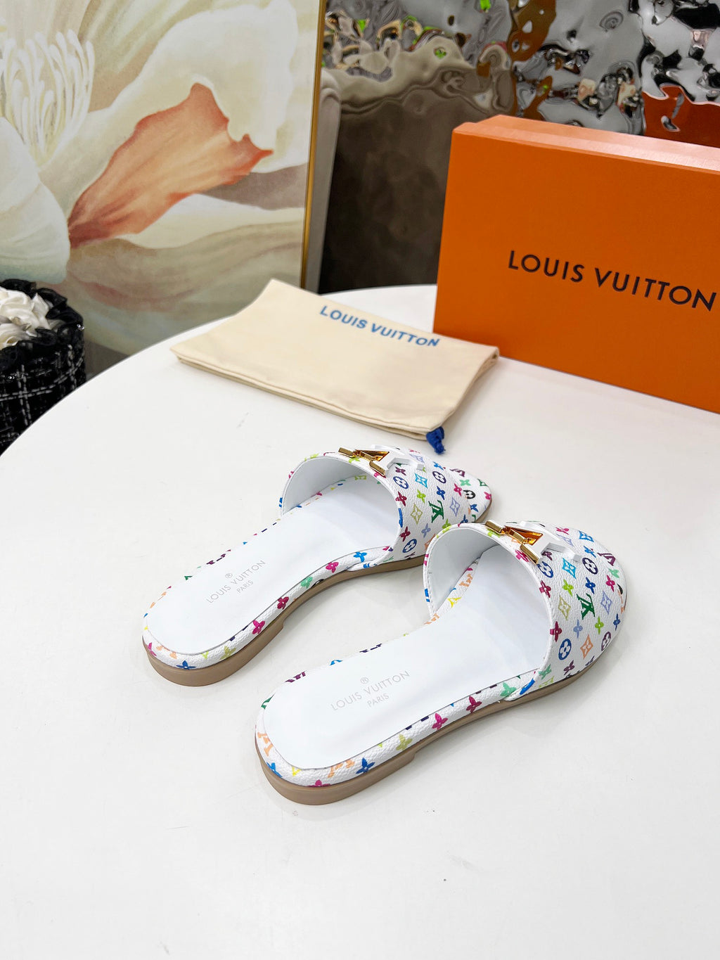 New V logo printed sandals fashion casual flip flops 0425040915