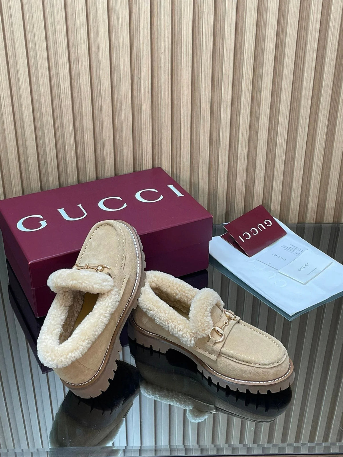 GG  2025 Horsebit Loafer Suede Wool 563048