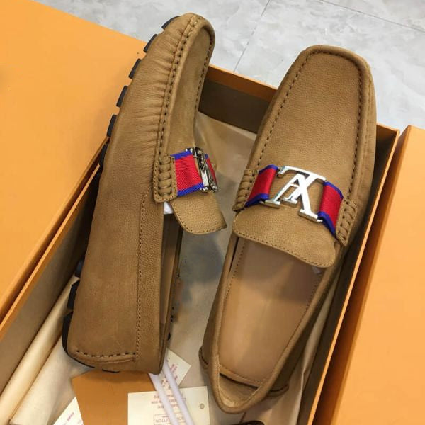 Classic Leather Up Dress Shoes Loafer Slip-On Shoe V109