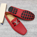 Men's luxury red boat shoes loafers