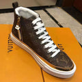 Brown High V Logo Trend Men's and Women's Casual Sneakers