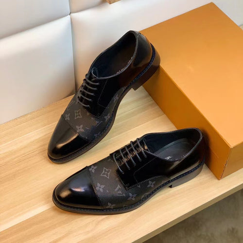 Bright Black Classic V for Luxury Men's Loafers