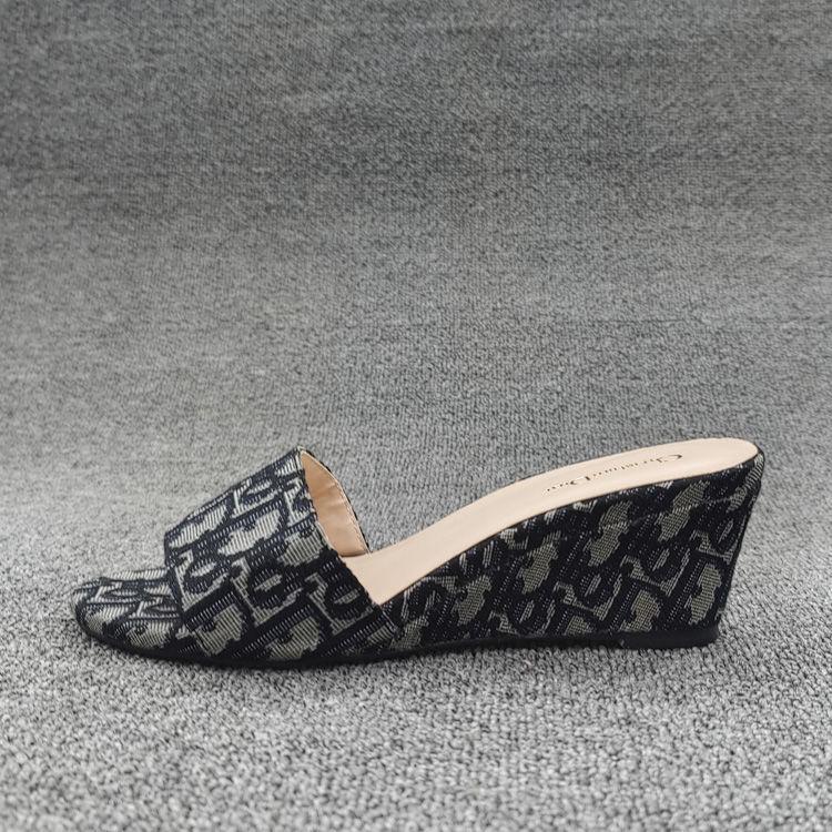 Colorblock Open Toe Women's Shoes Wedge Slippers 1024070315
