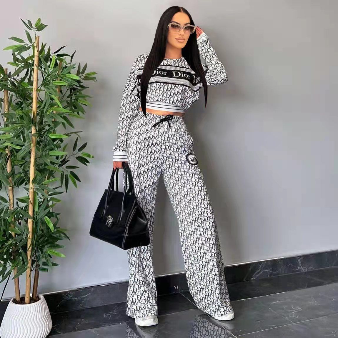 New Fashion D Logo fashion Women's coatsPD052024082103