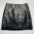 F Letter PU Leather Skirt 0823120703