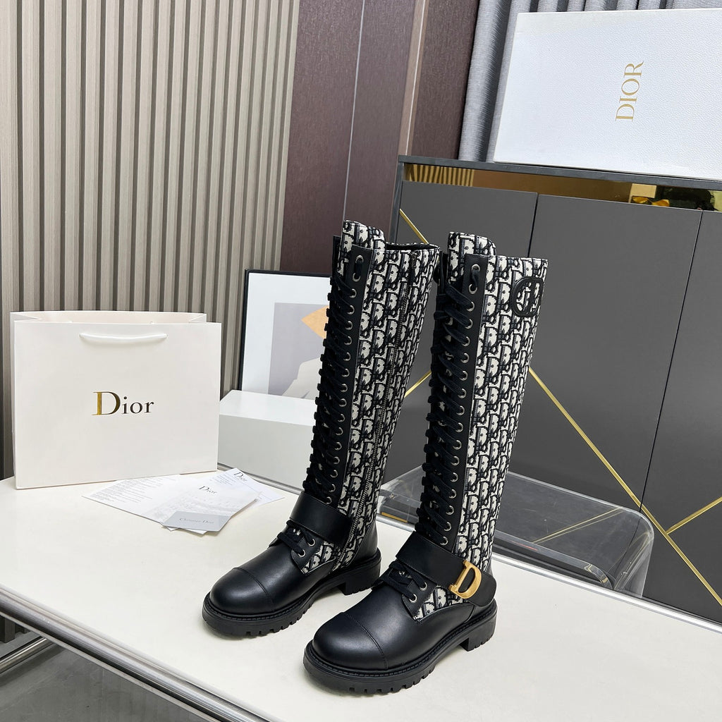 2024 D brand luxury embroidery patchwork leather casual boots 04240081608
