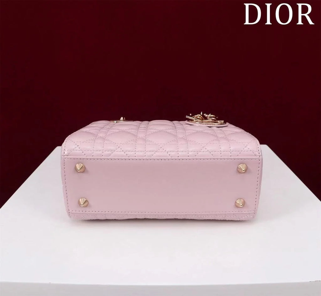 CD Medium Lady CD 24 Bag Light Pink Lambskin
