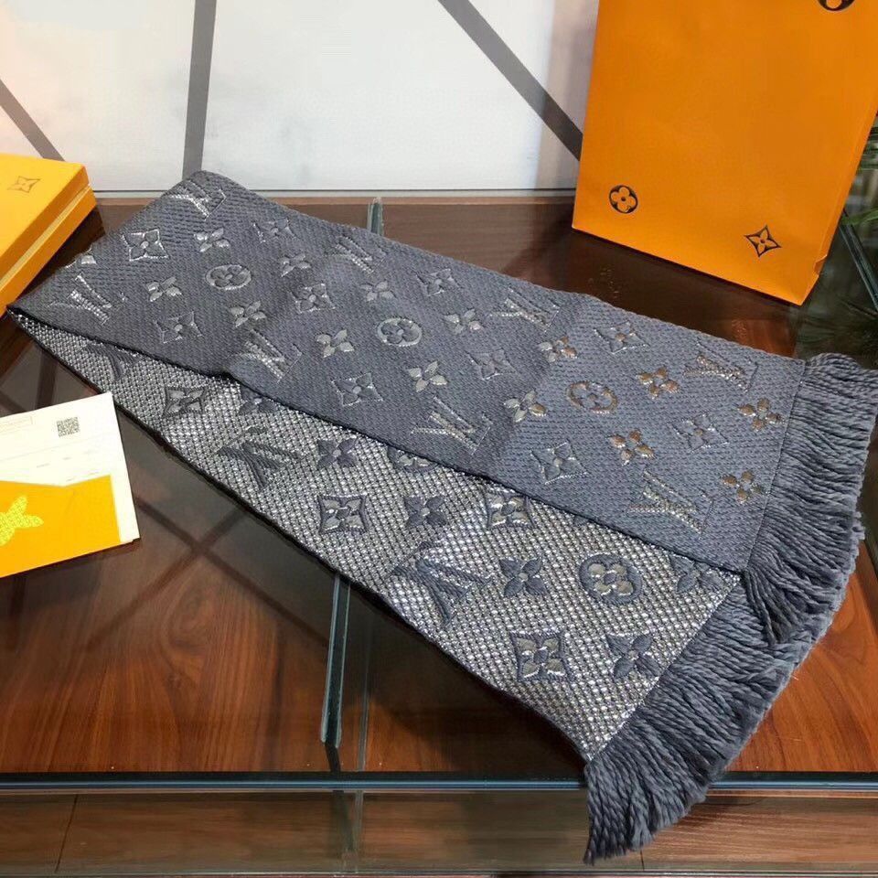Wool silk scarf thickened warm shawl high-end packaging dual-purpose gold silk