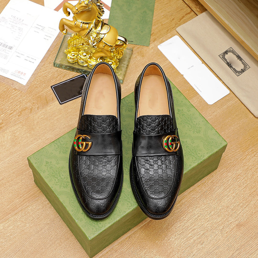 Black Handmade Leather Casual Men's Loafers