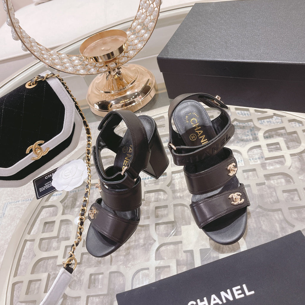 23 CL Latest Double C Logo Buckle High Heel Sandals XC04070702