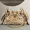 CHA  2026 Hobo Bag 22cm Beige Black Plush Leather
