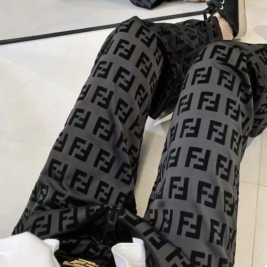FD Suit casual high waist straight trousers PD0425070110