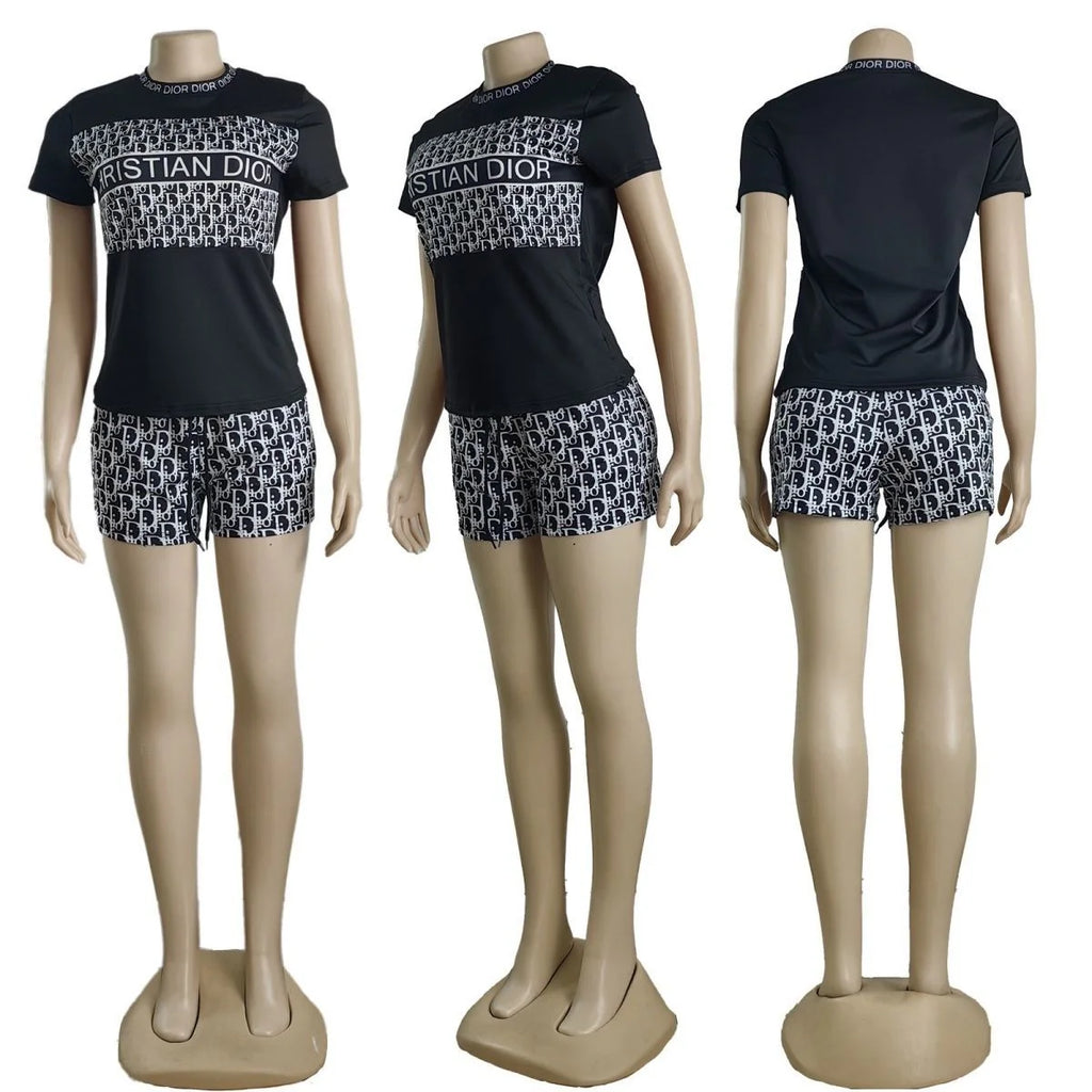 Fashion Casual Short Sleeve Top Shorts Temperament Suit 1024062112