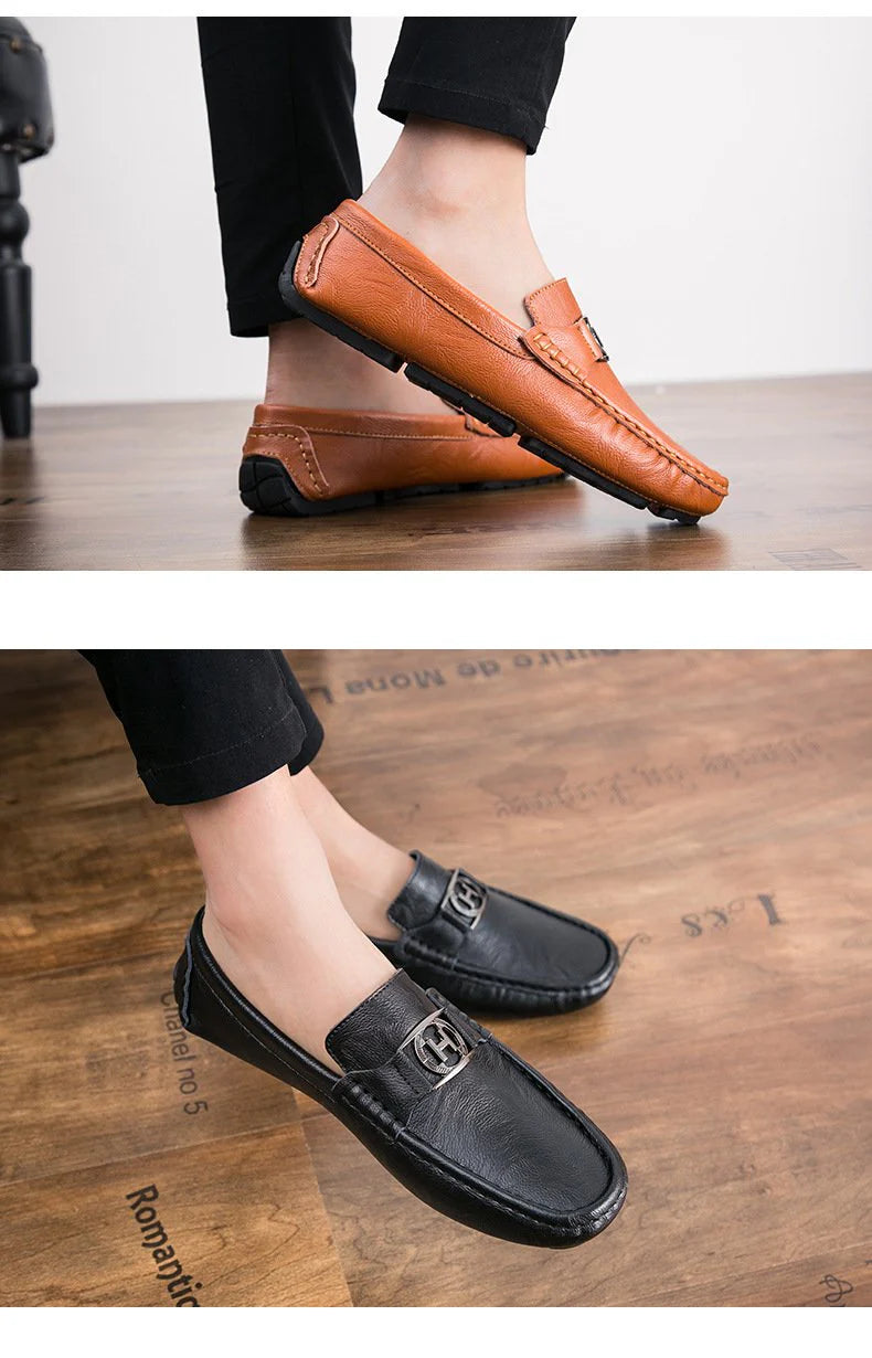 Trendy Casual All-match Leather Loafers 1024051509