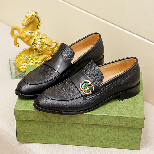 Black Handmade Leather Casual Men's Loafers