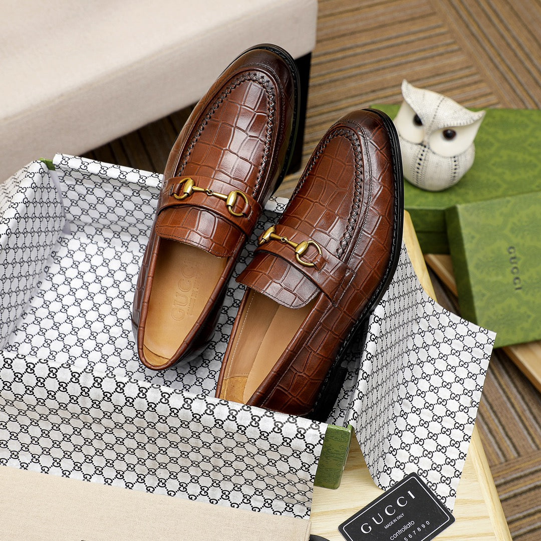 New Luxury G Crocodile Pattern Dress Shoes XC0424111805