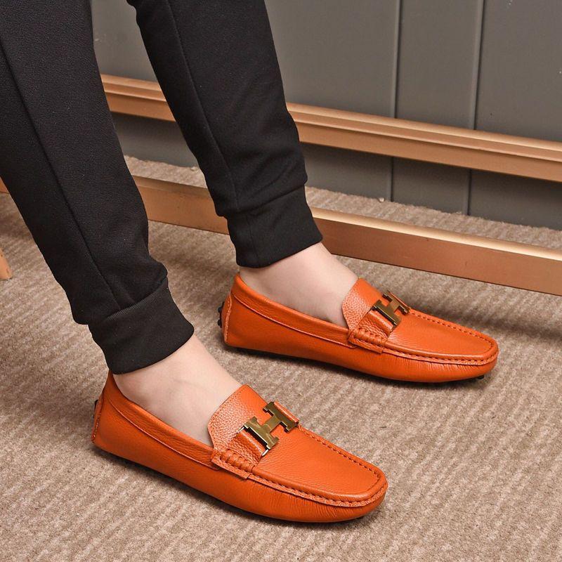 New Leather Casual Men's Shoes Comfortable Slip-on Loafers 1024031518
