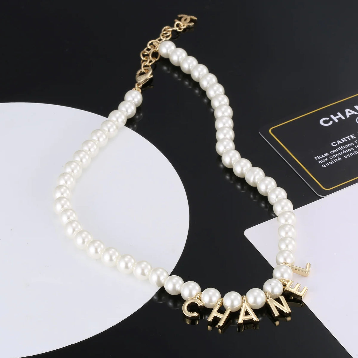 New Fashion Versatile Letter Pearl Necklace 1024032501