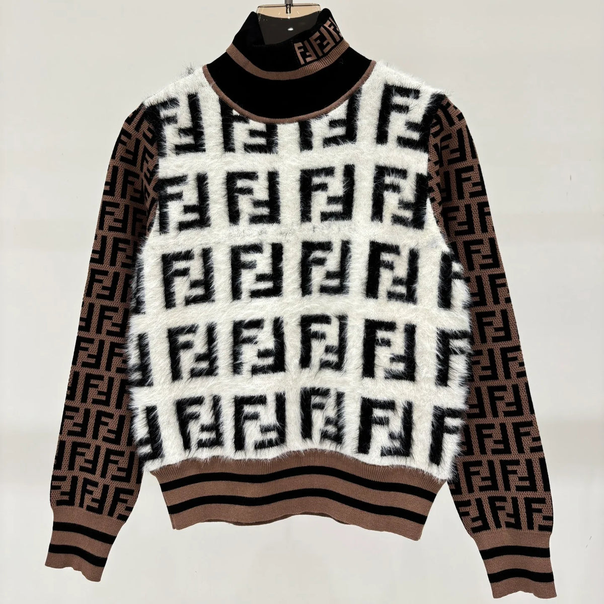 Double-F Fleece Casual Knit Long Sleeve 1025102308