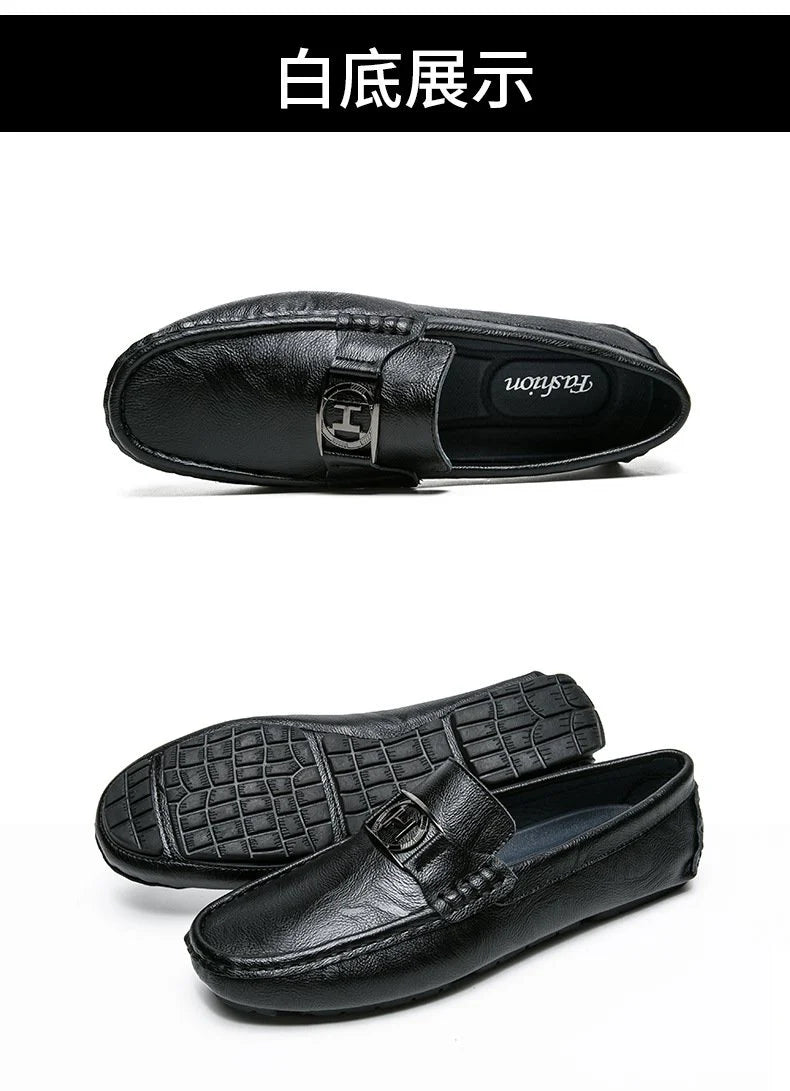 Trendy Casual All-match Leather Loafers 1024051509