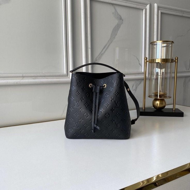 Neonoe MM Black Monogram Empreinte Leather Bucket Bag 0424061101