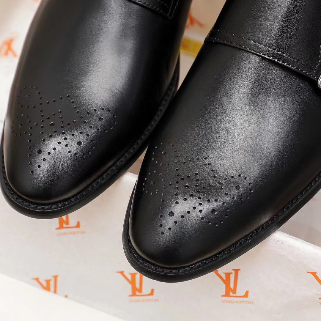 New Mens Formal Double Buckle Monk Dress Shoes
