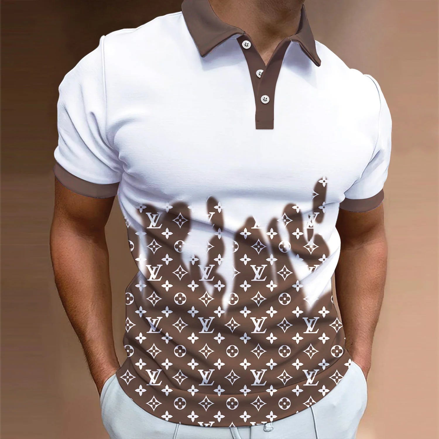 Men's Summer Fashion Printed Polo Shirts 3D1024041713