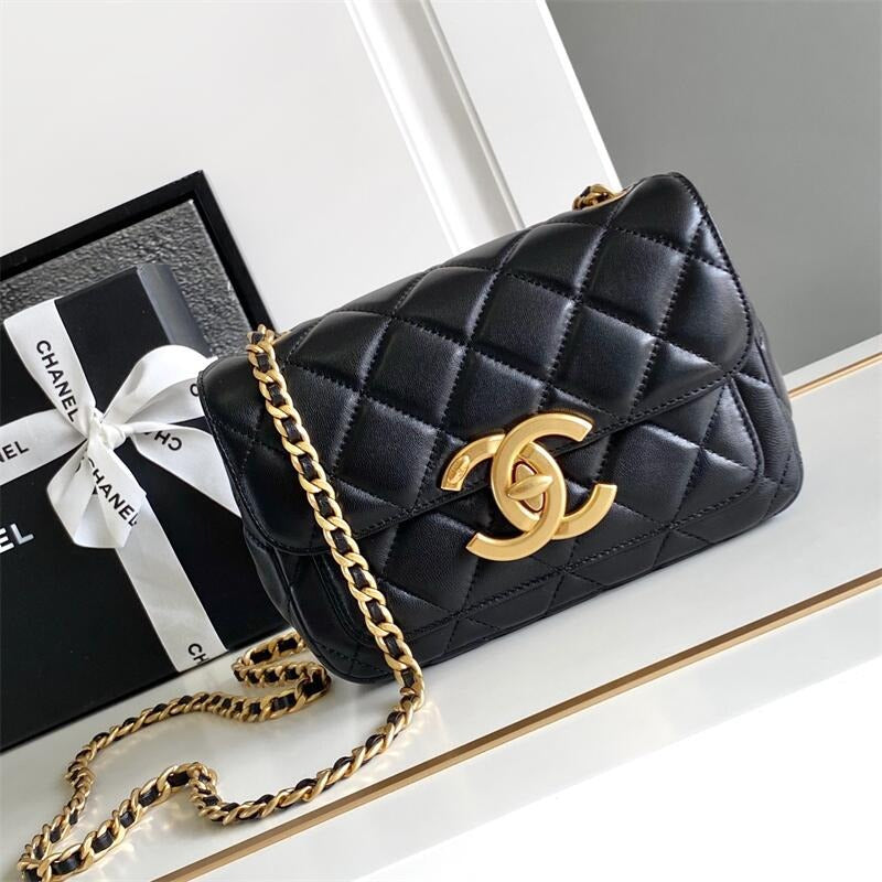 Mini CC Logo Flap Lambskin Bag 0424081502