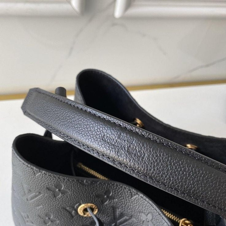 Neonoe MM Black Monogram Empreinte Leather Bucket Bag 0424061101