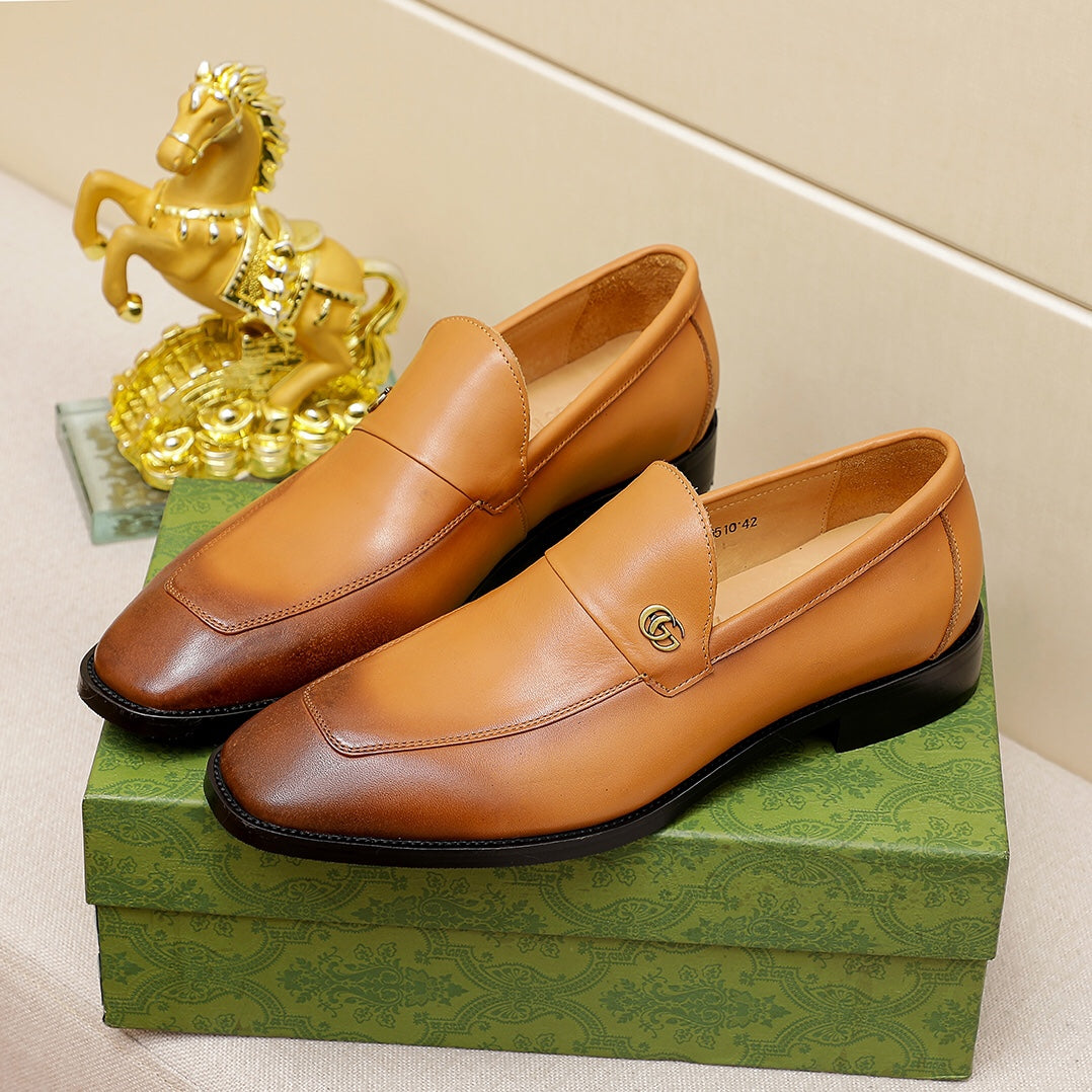 Brown Handmade Men's Classic Loafers
