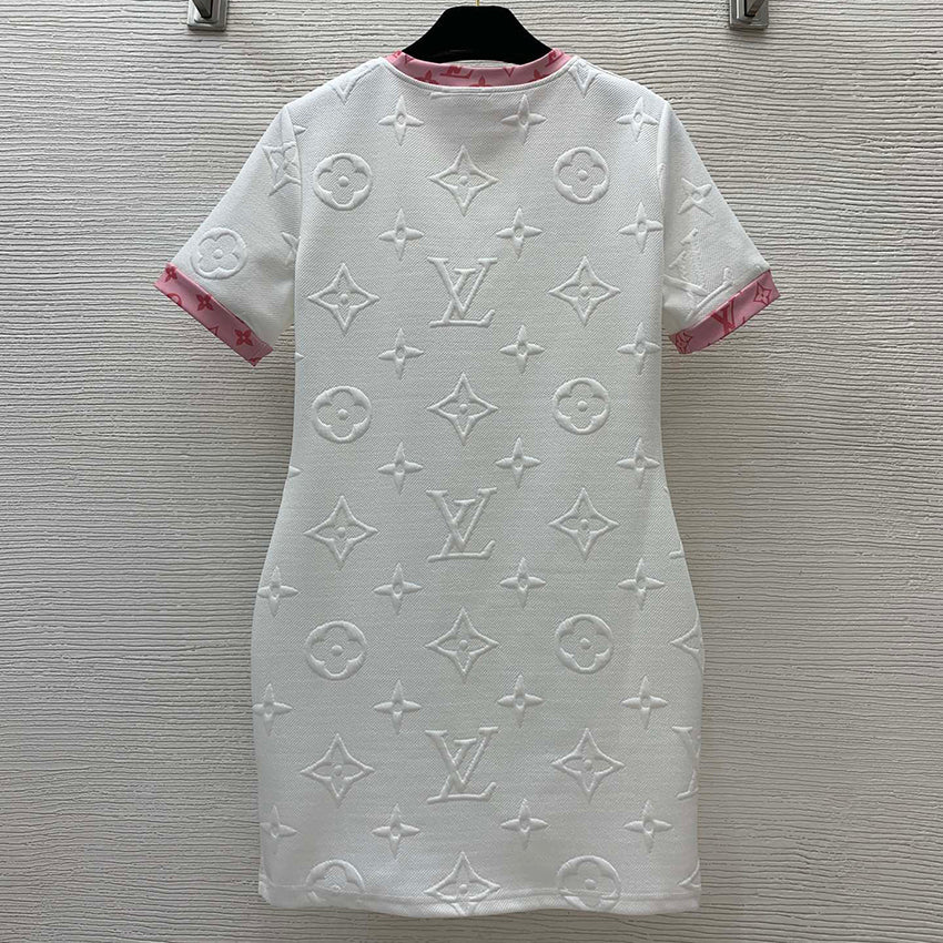 New fashion jacquard short sleeve dress 1024052714