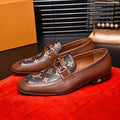 Men's Fashion Luxury V Logo Leather Shoes