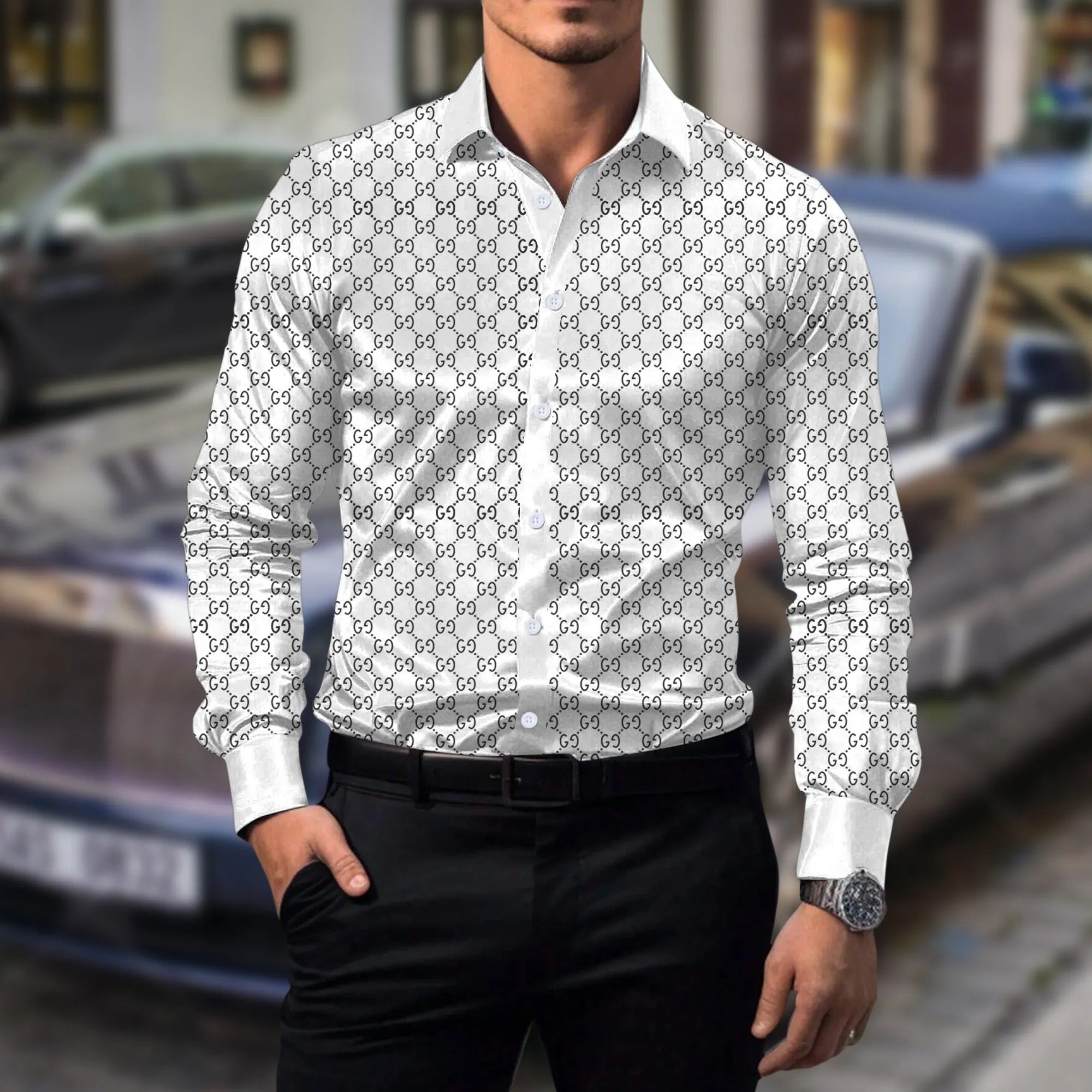 G Long Sleeve Button Shirt  0425031412