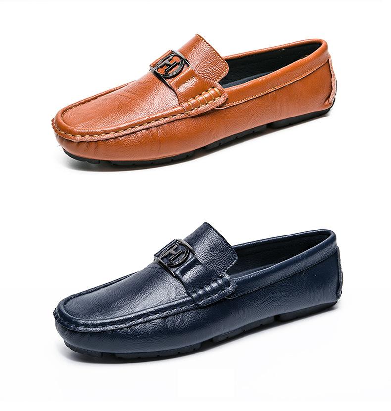 Trendy Casual All-match Leather Loafers 1024051509