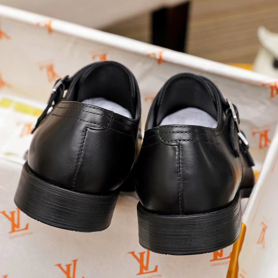 New Mens Formal Double Buckle Monk Dress Shoes