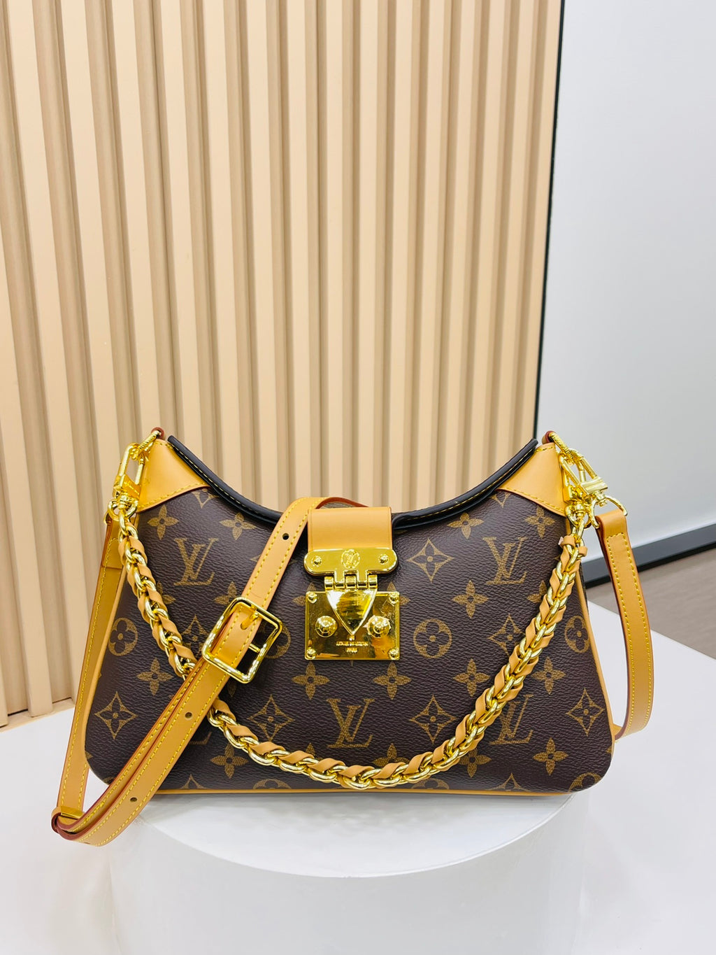 Fashion Design Large Capacity Women's Shoulder Bag Stylish Handheld Genuine Leather Canvas Messenger Bag 0424082106