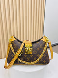 Fashion Design Large Capacity Women's Shoulder Bag Stylish Handheld Genuine Leather Canvas Messenger Bag 0424082106